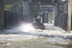 Speedboat at canal entry, Bangkok