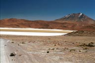 Laguna and Licancabur volcano