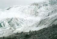 Glacier at 4800 meters on Cotopaxi