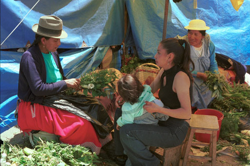 Witchdoctor at Cuenca market