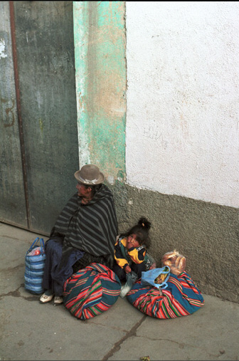 Woman and child at Copacabana