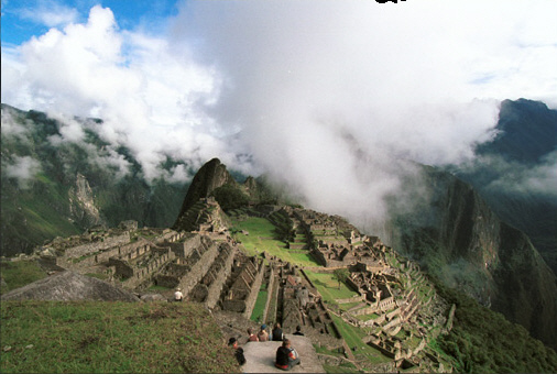 Machu Picchu in sunlight