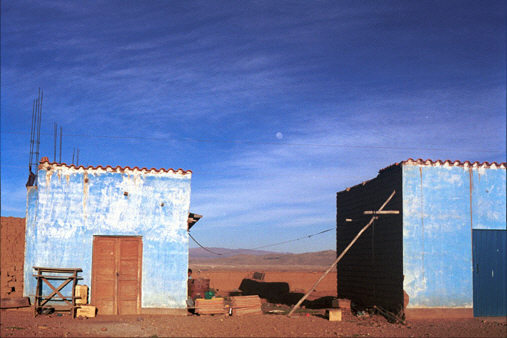 Houses on the Altiplano above La Paz, Bolivia